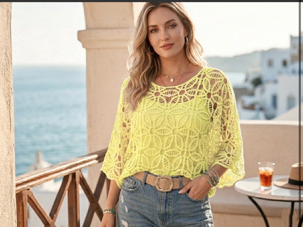 Pull crochet sunshine - L'autre mode