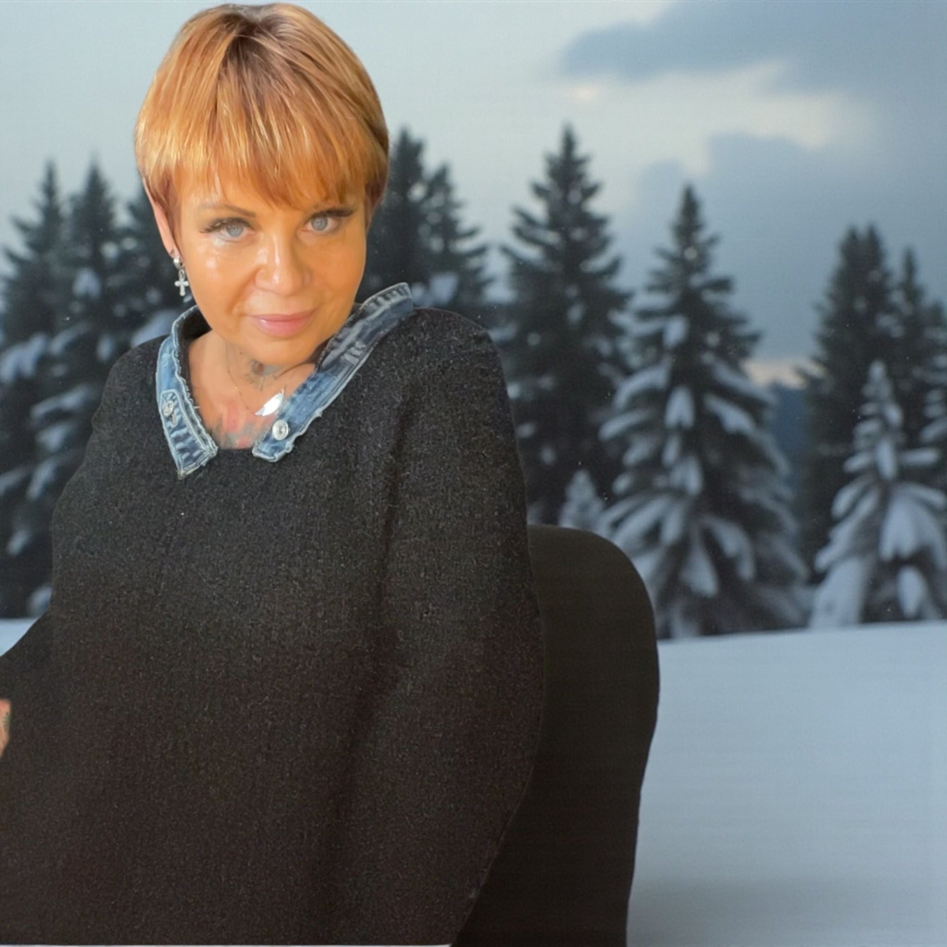 pull doux col jeans - L'autre mode