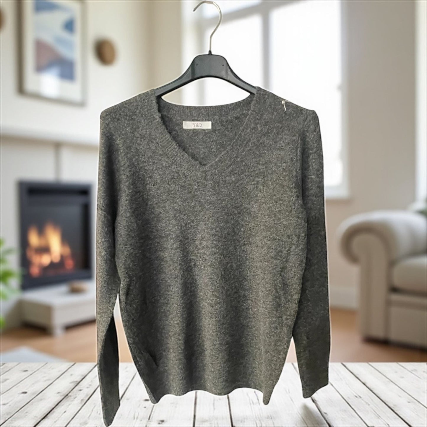 pull laine col v - L'autre mode