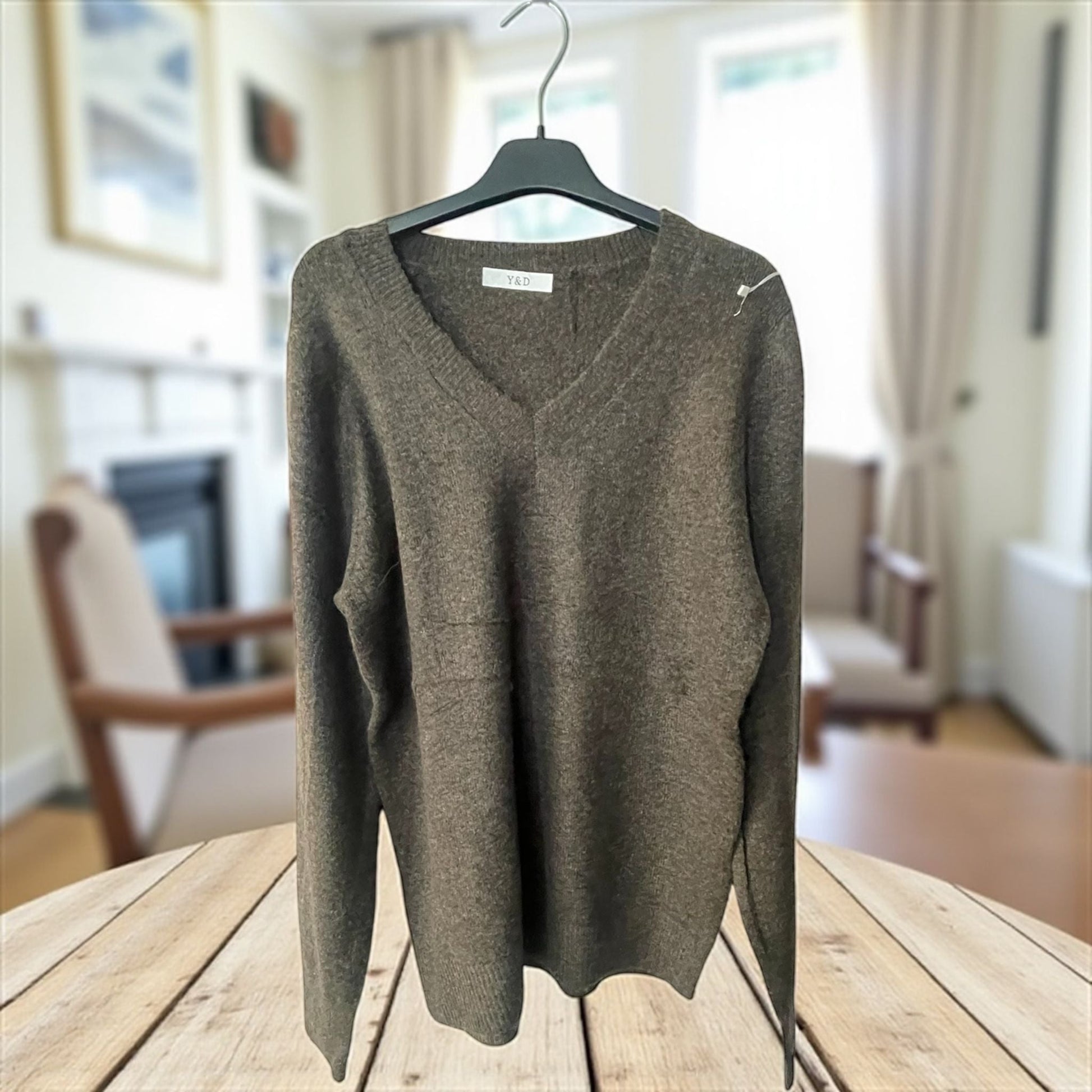 pull laine col v - L'autre mode