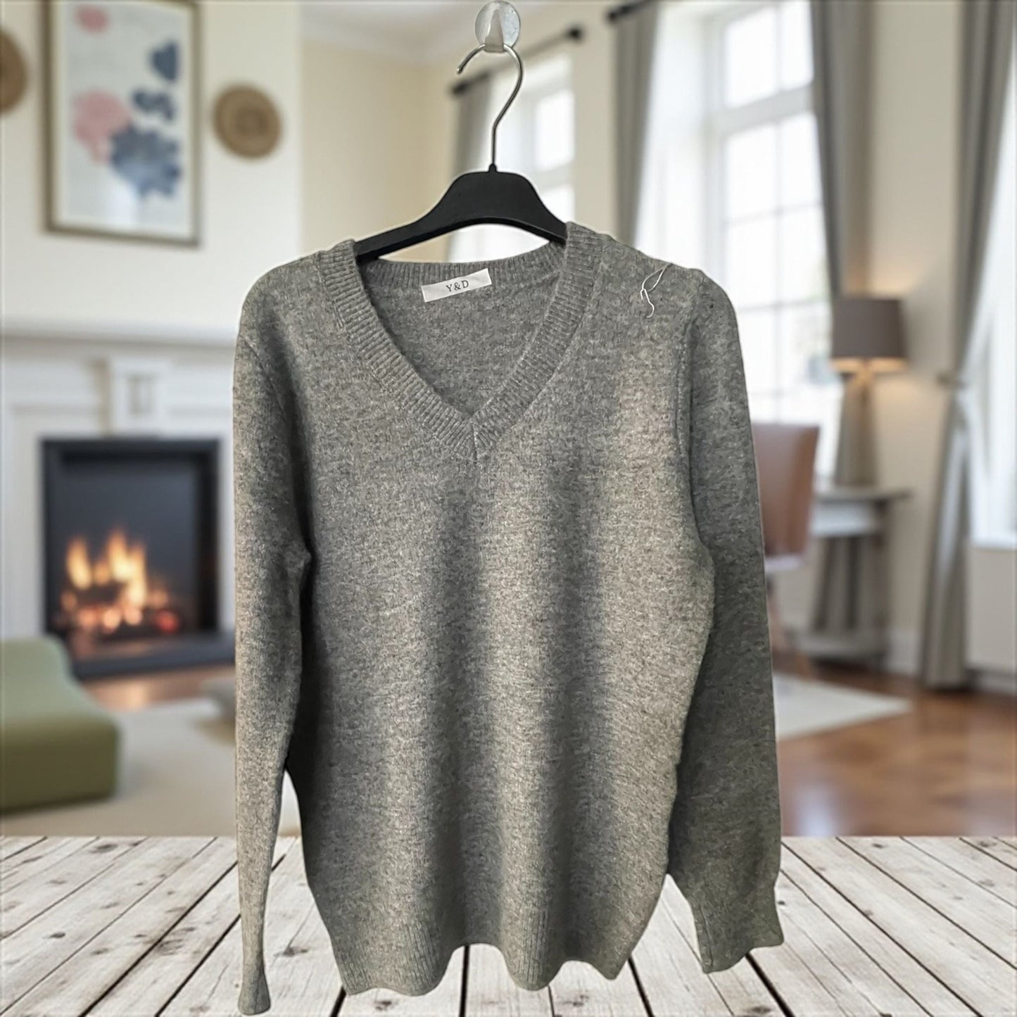 pull laine col v - L'autre mode