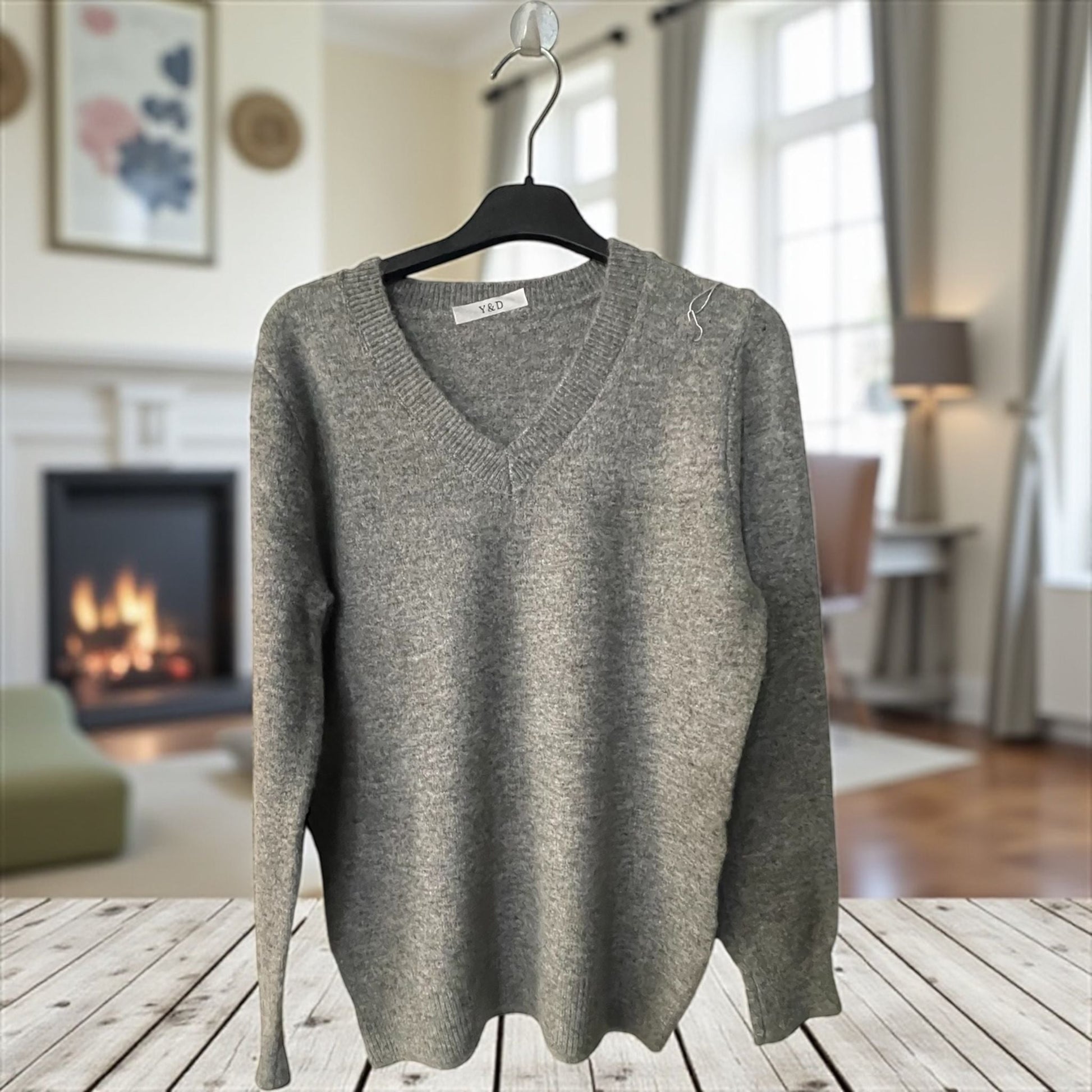 pull laine col v - L'autre mode