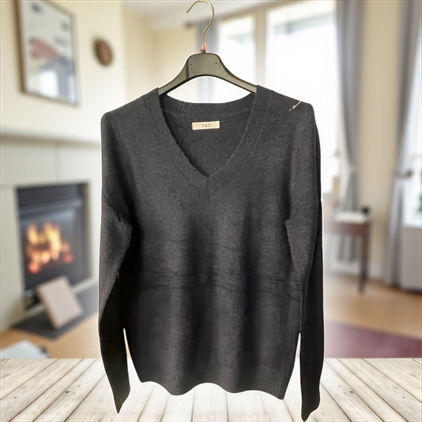 pull laine col v - L'autre mode