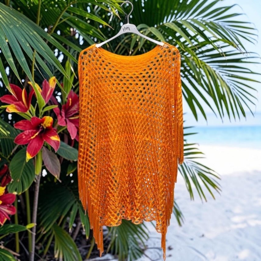Pull poncho filet lurex - L'autre mode