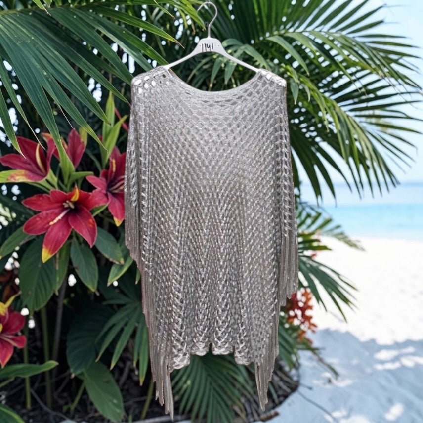 Pull poncho filet lurex - L'autre mode