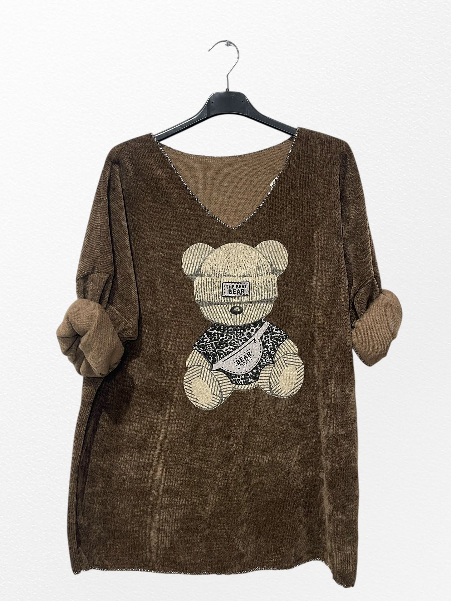 pull velours teddy bear - L'autre mode