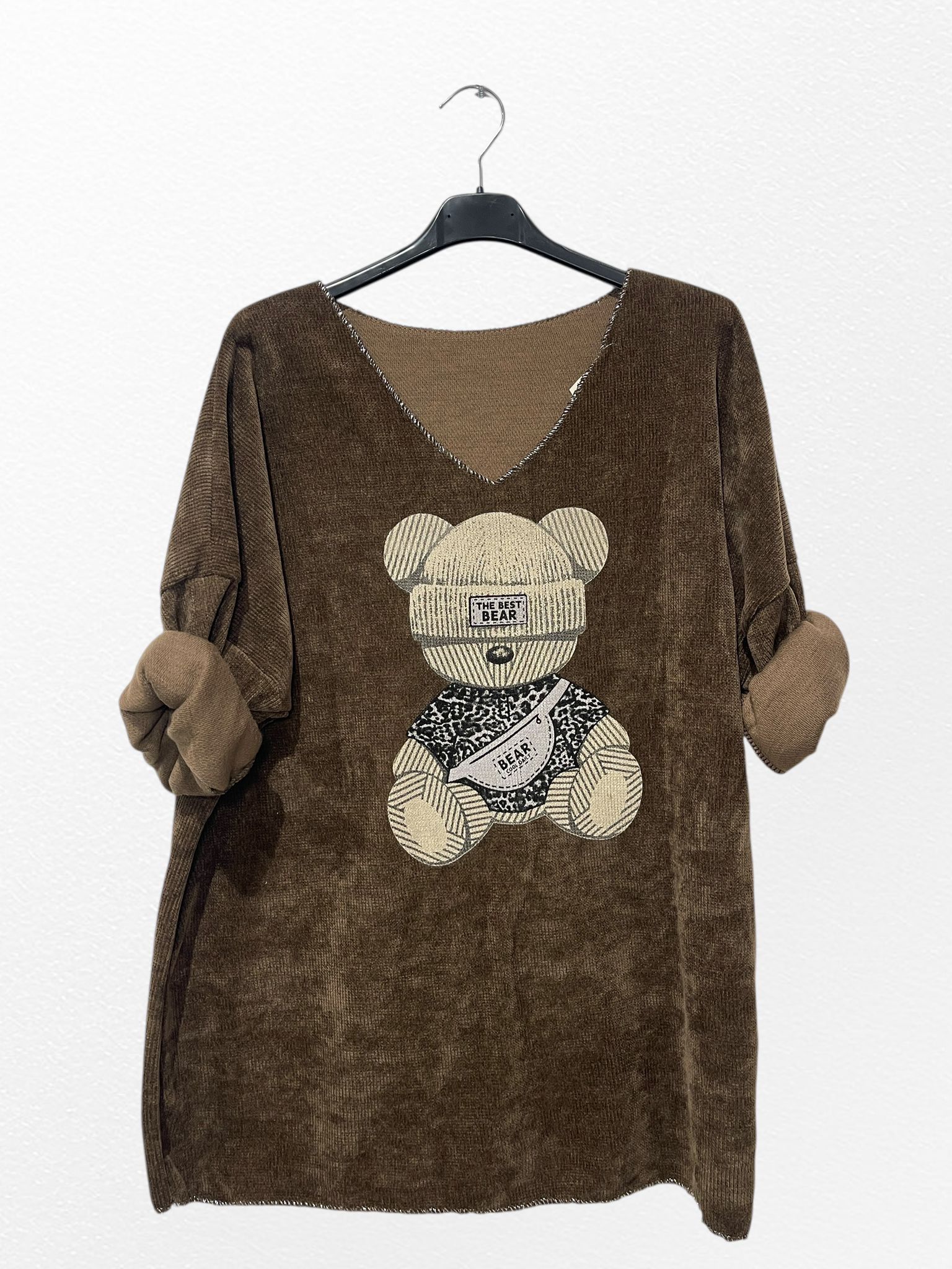 pull velours teddy bear - L'autre mode
