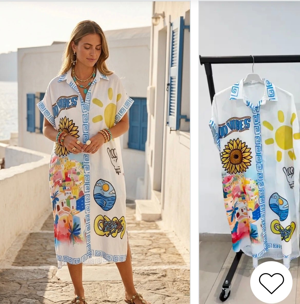 Robe chemise imprimée - L'autre mode