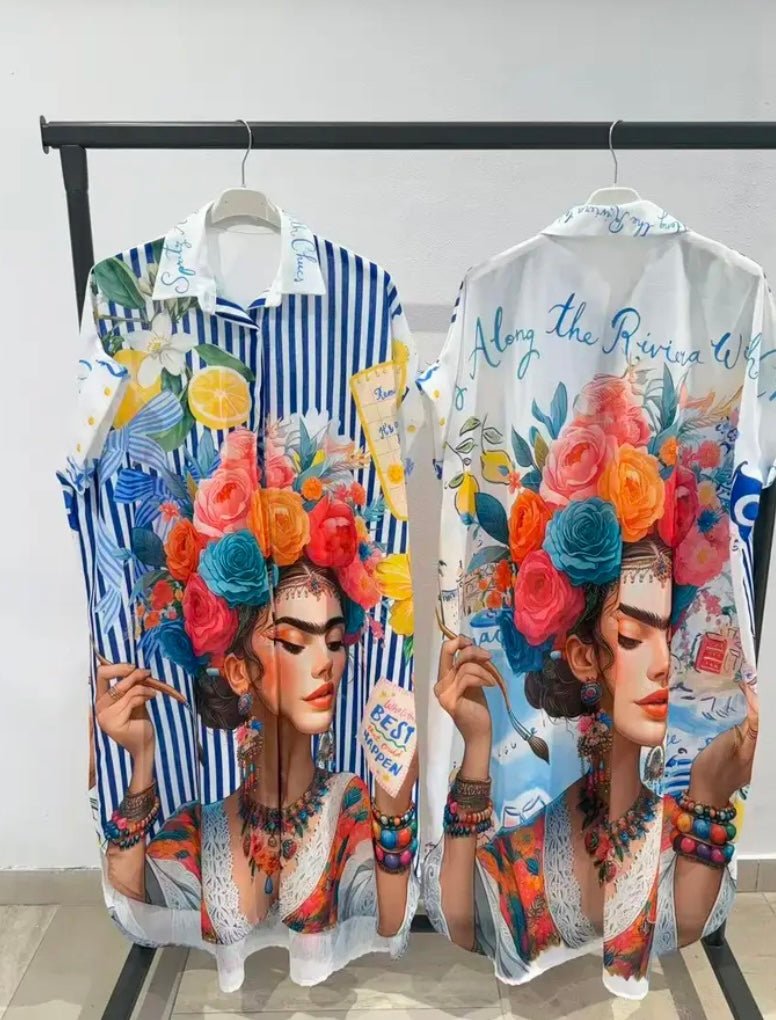 Robe chemise imprimée - L'autre mode