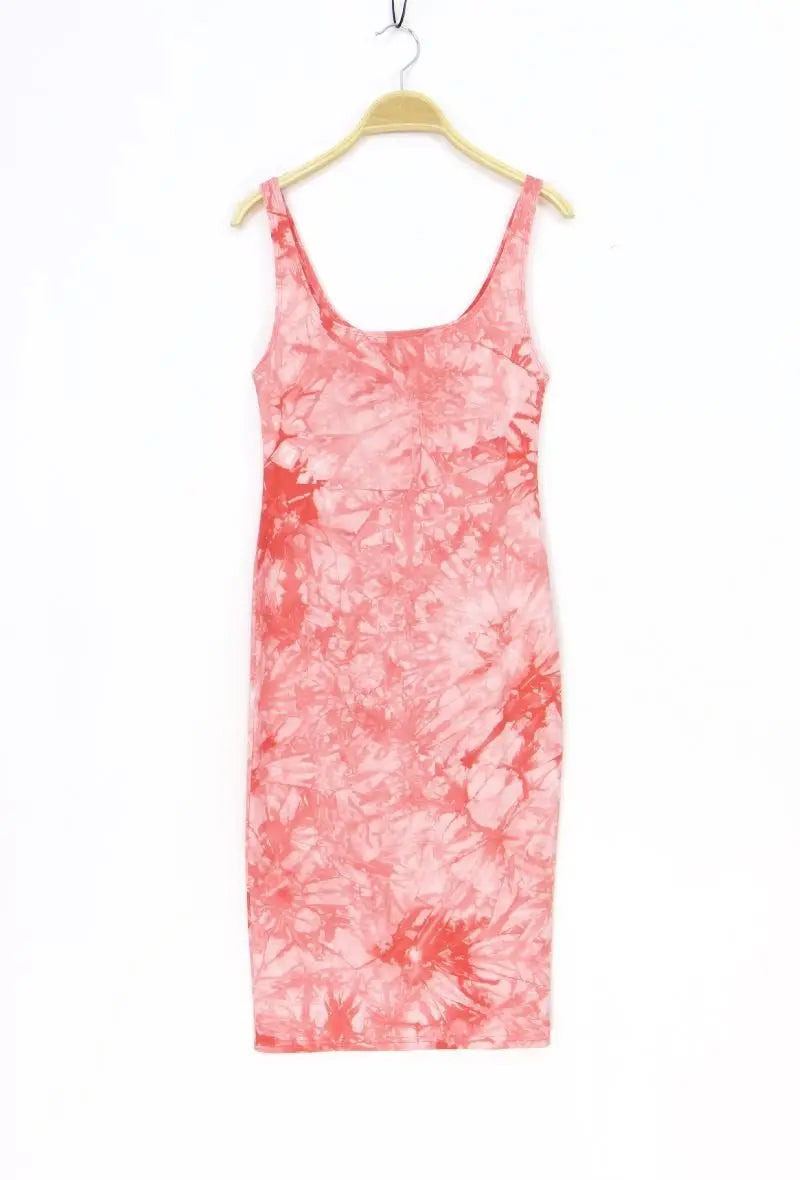 ROBE DÉBARDEUR IMPRIMÉ TIE AND DYE - L'autre mode