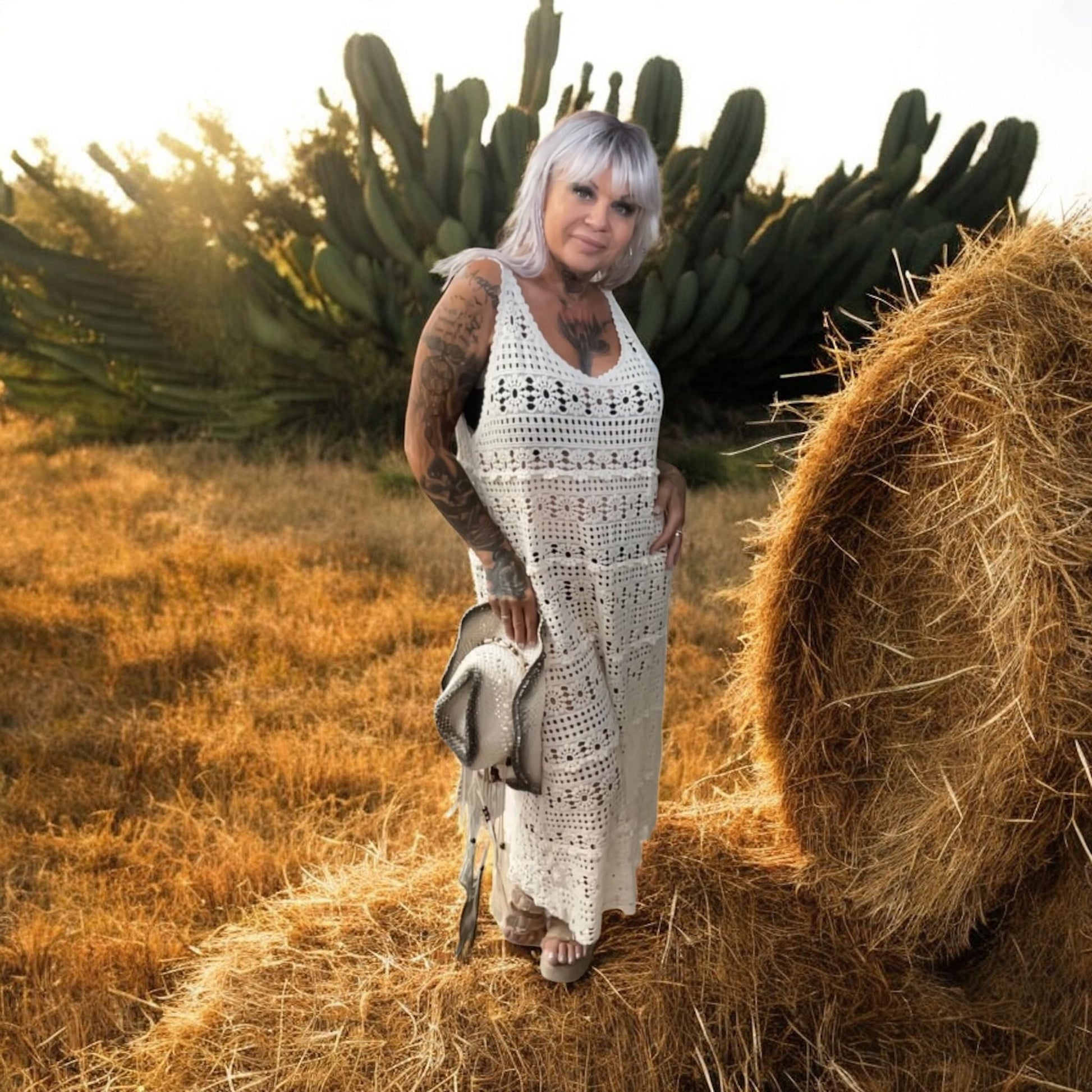 robe dentelle des champs - L'autre mode