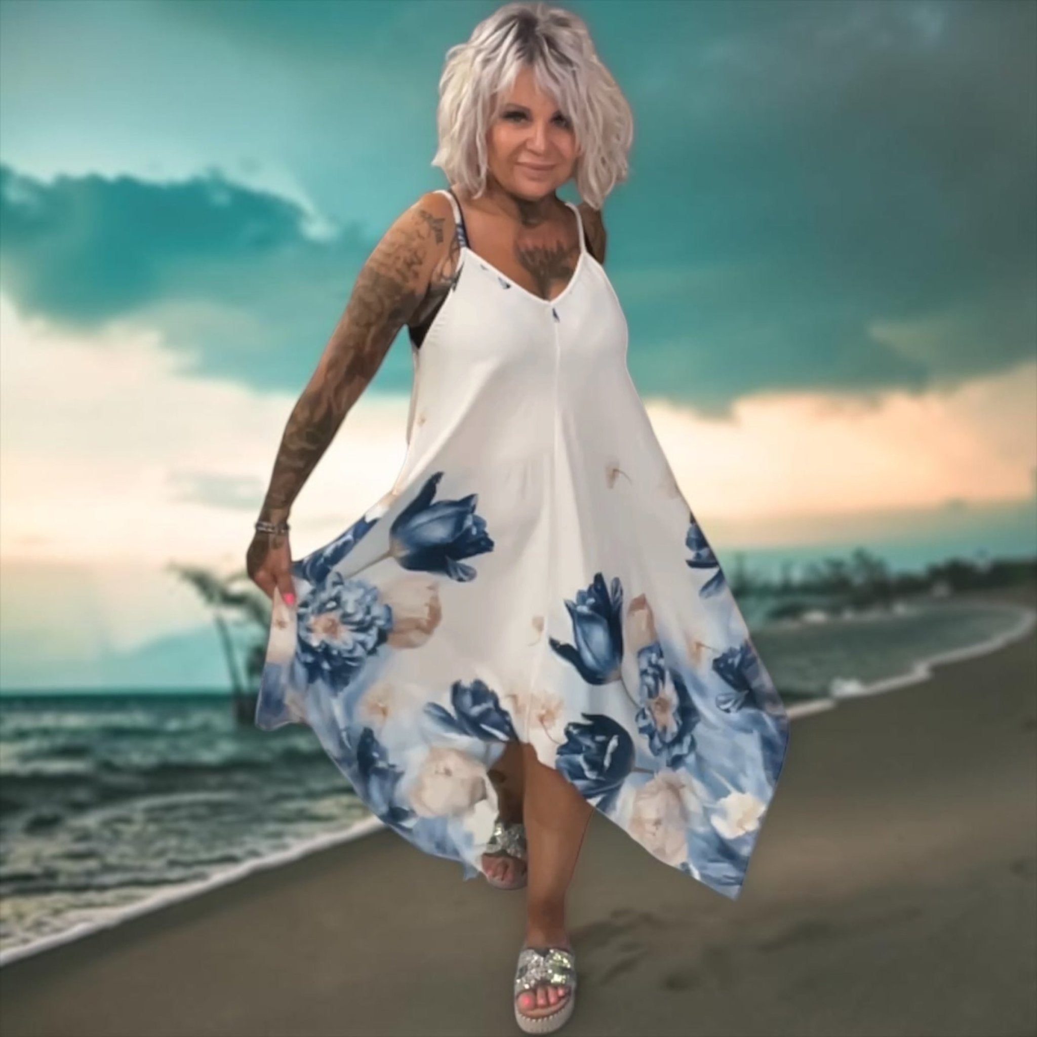 Robe fleurie fines bretelles🌼 - L'autre mode