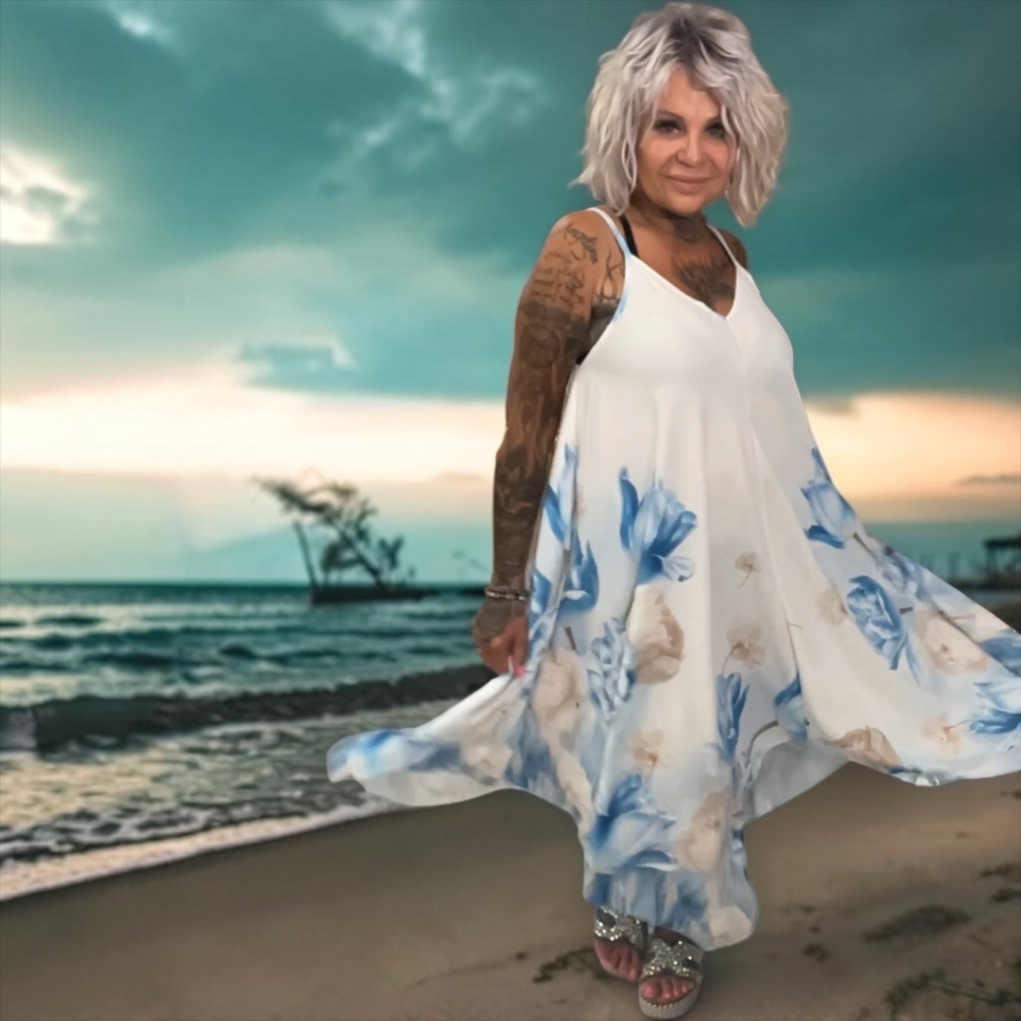Robe fleurie fines bretelles🌼 - L'autre mode