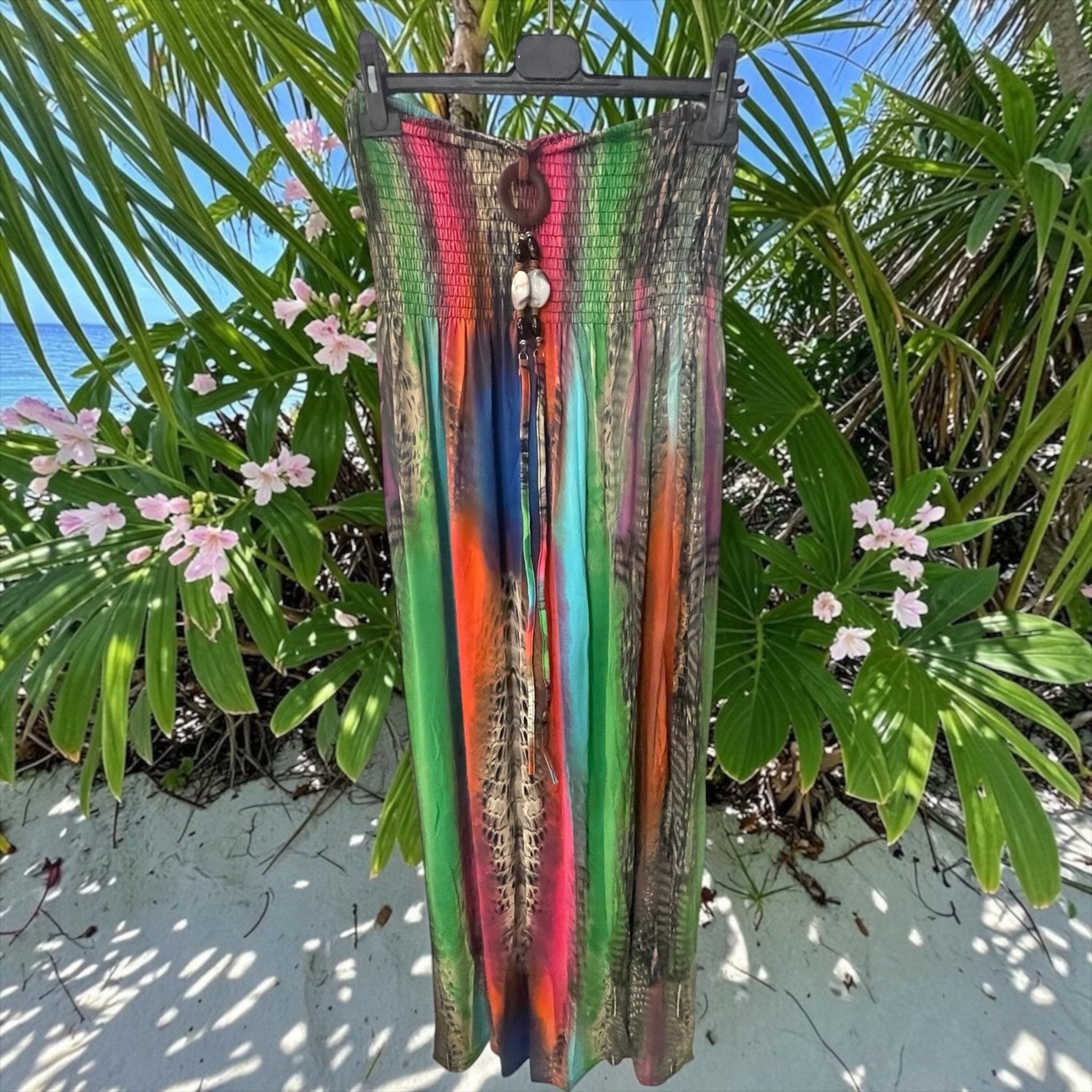Robe longue bustier colorée - L'autre mode