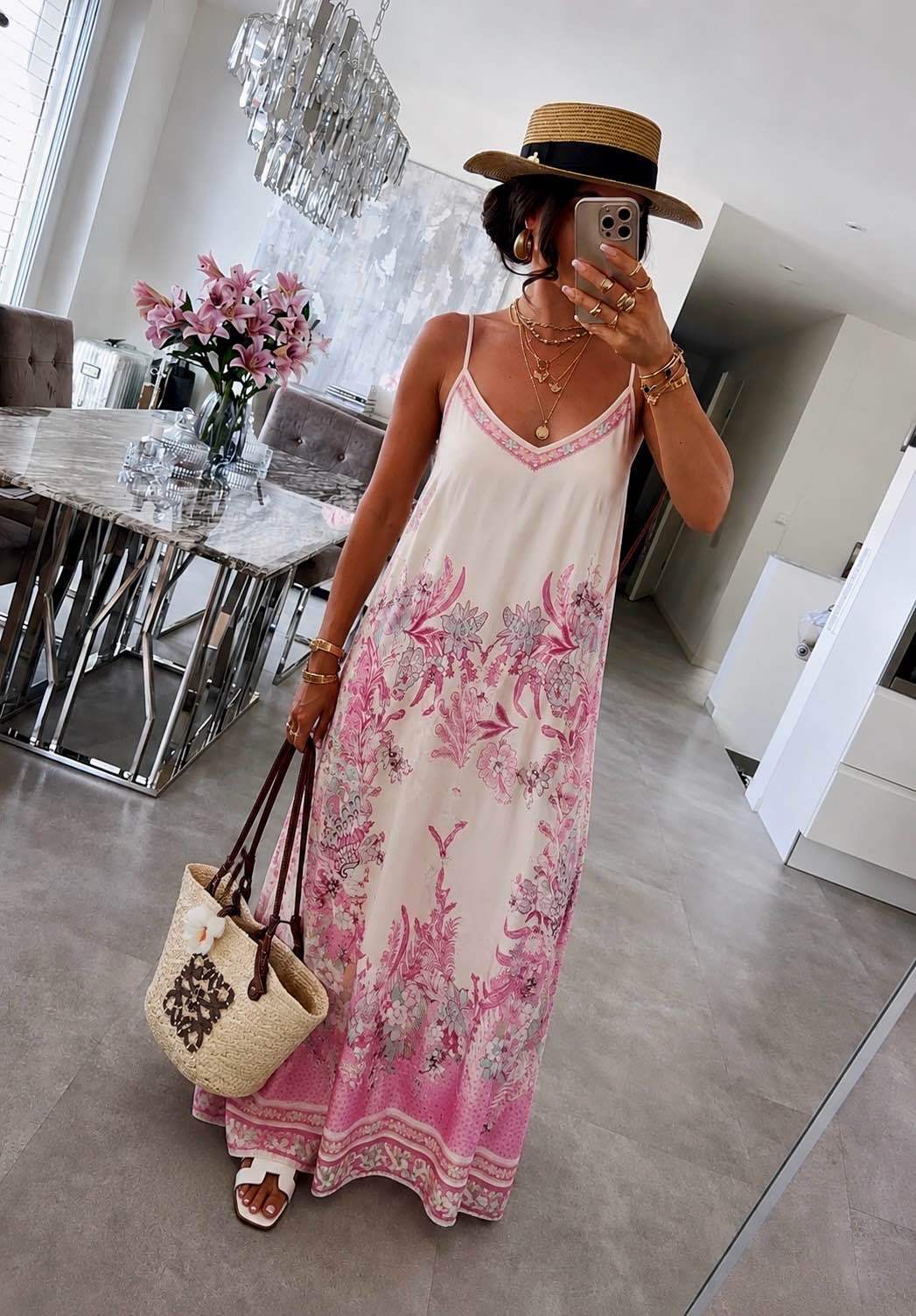Robe longue fleurie - L'autre mode