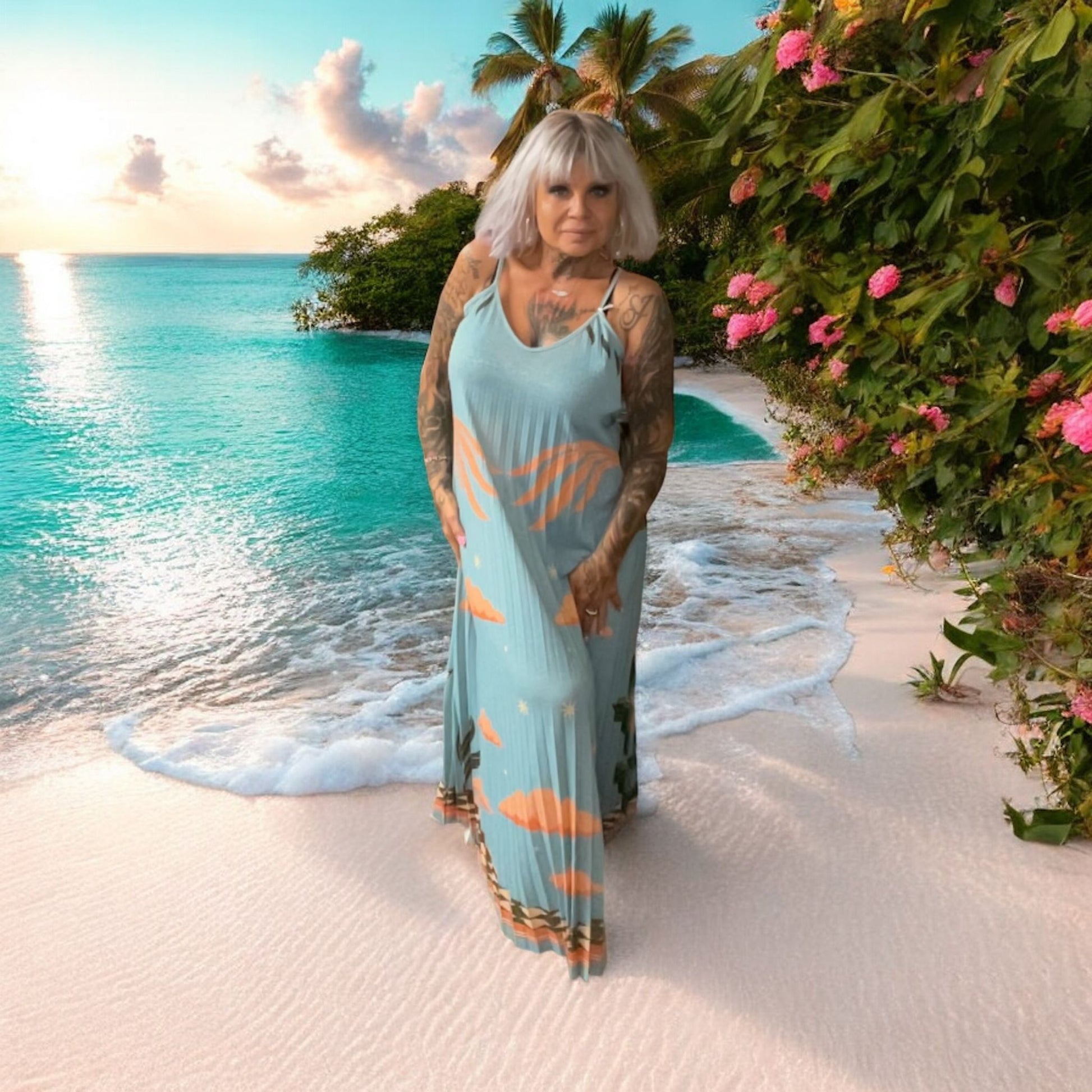 robe longue roma(double thèmes ) - L'autre mode