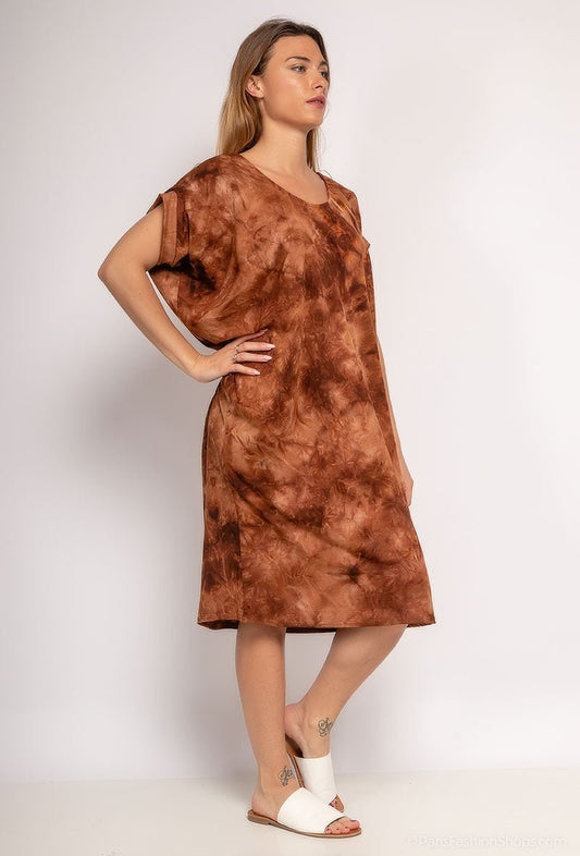 ROBE MIDI AMPLE TIE & DYE - L'autre mode