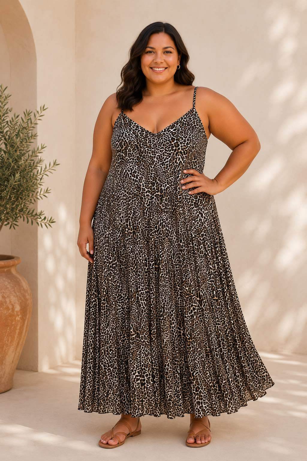 Robe plissée fluide Léo - L'autre mode