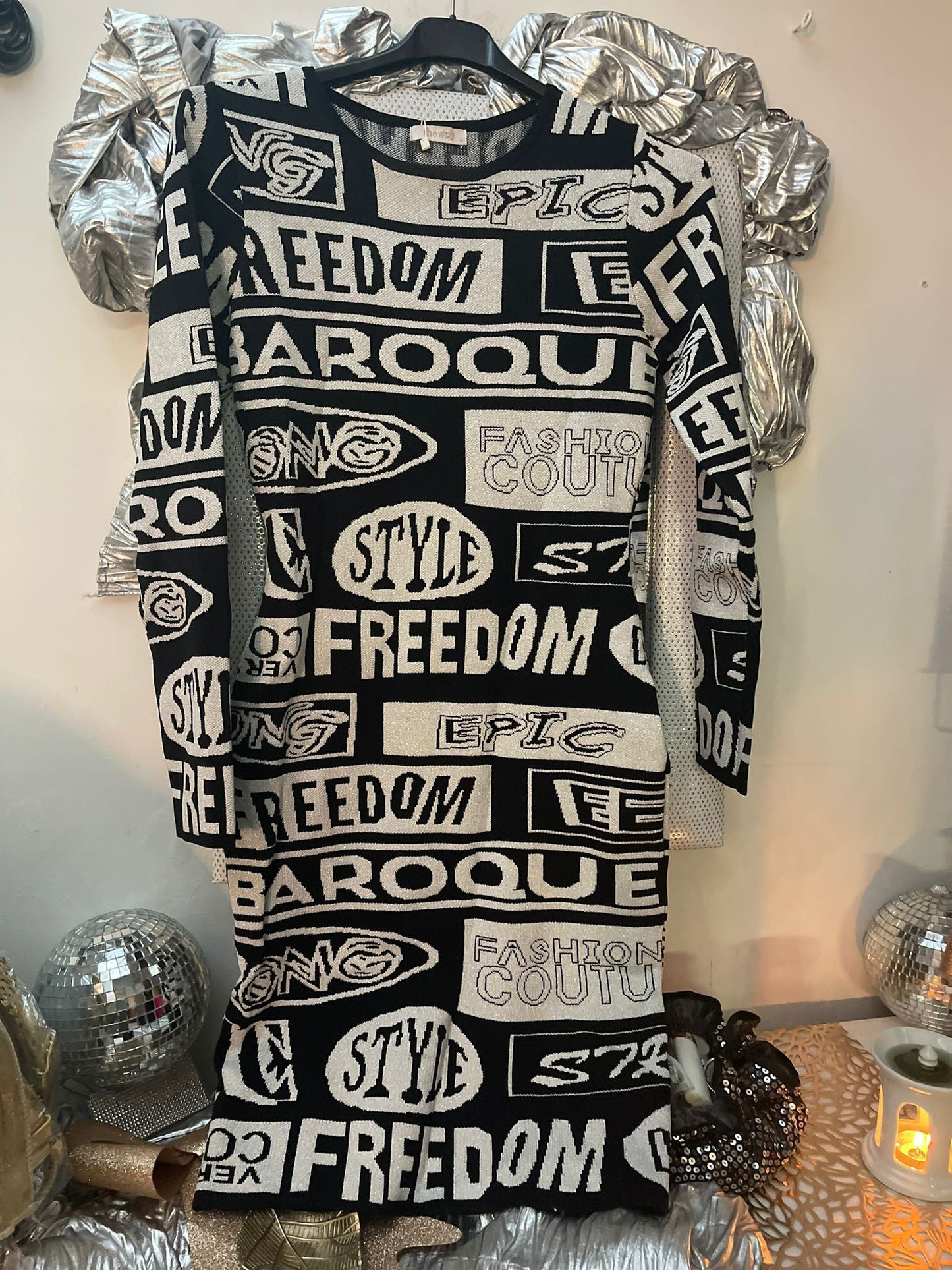 ROBE PULL EN MAILLES LUREX - L'autre mode