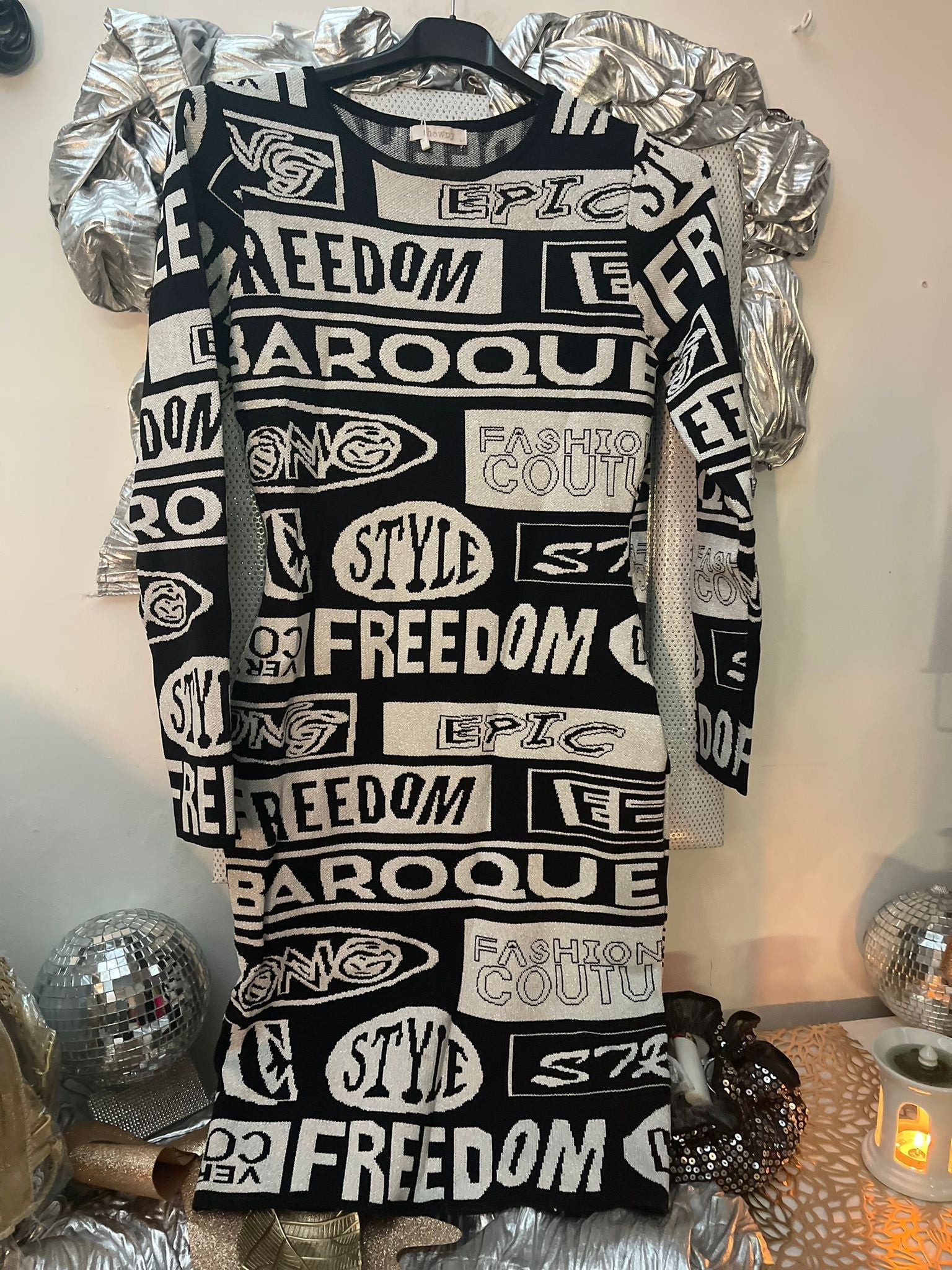 ROBE PULL EN MAILLES LUREX - L'autre mode