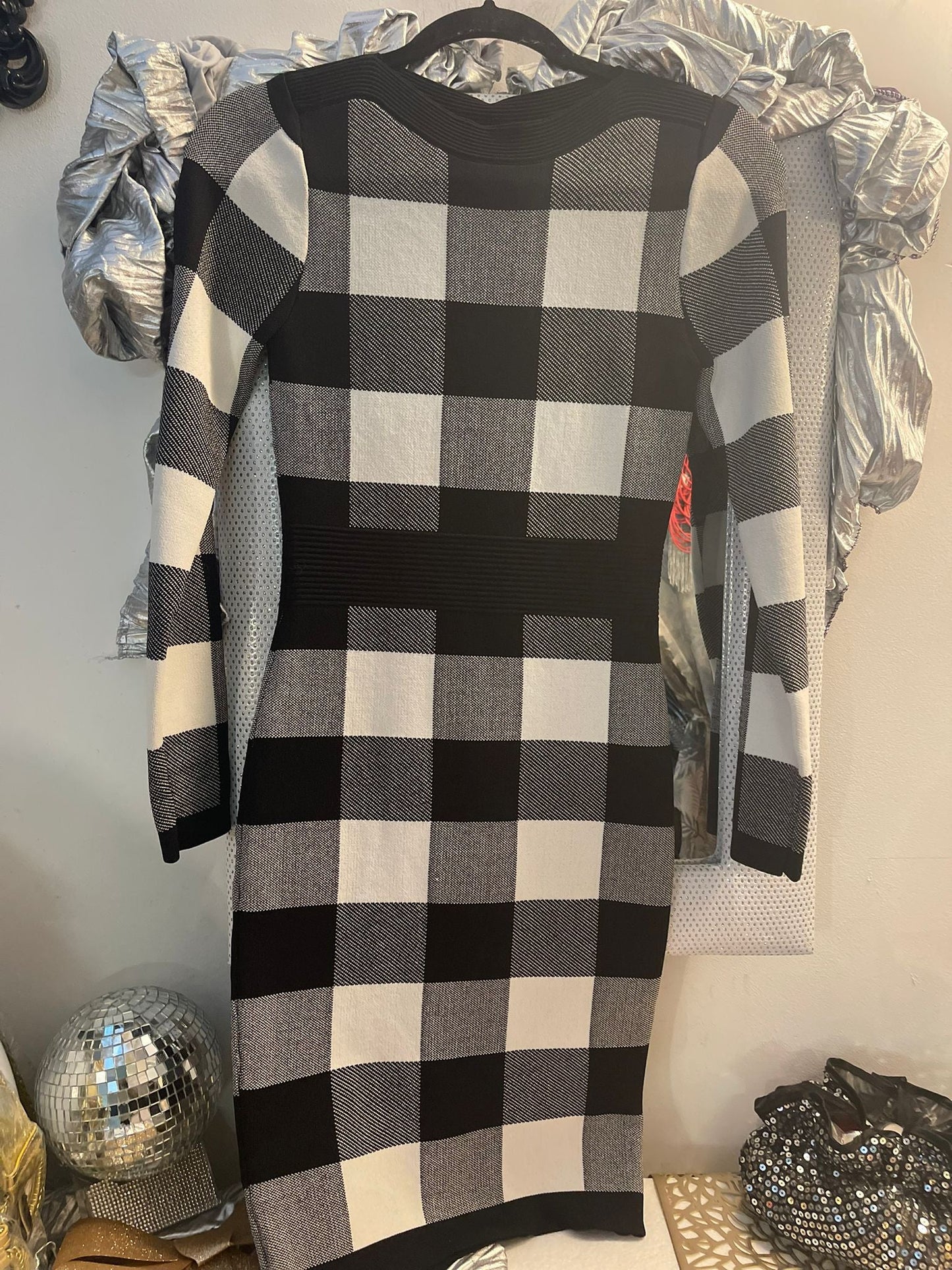 ROBE PULL EN MAILLES LUREX - L'autre mode
