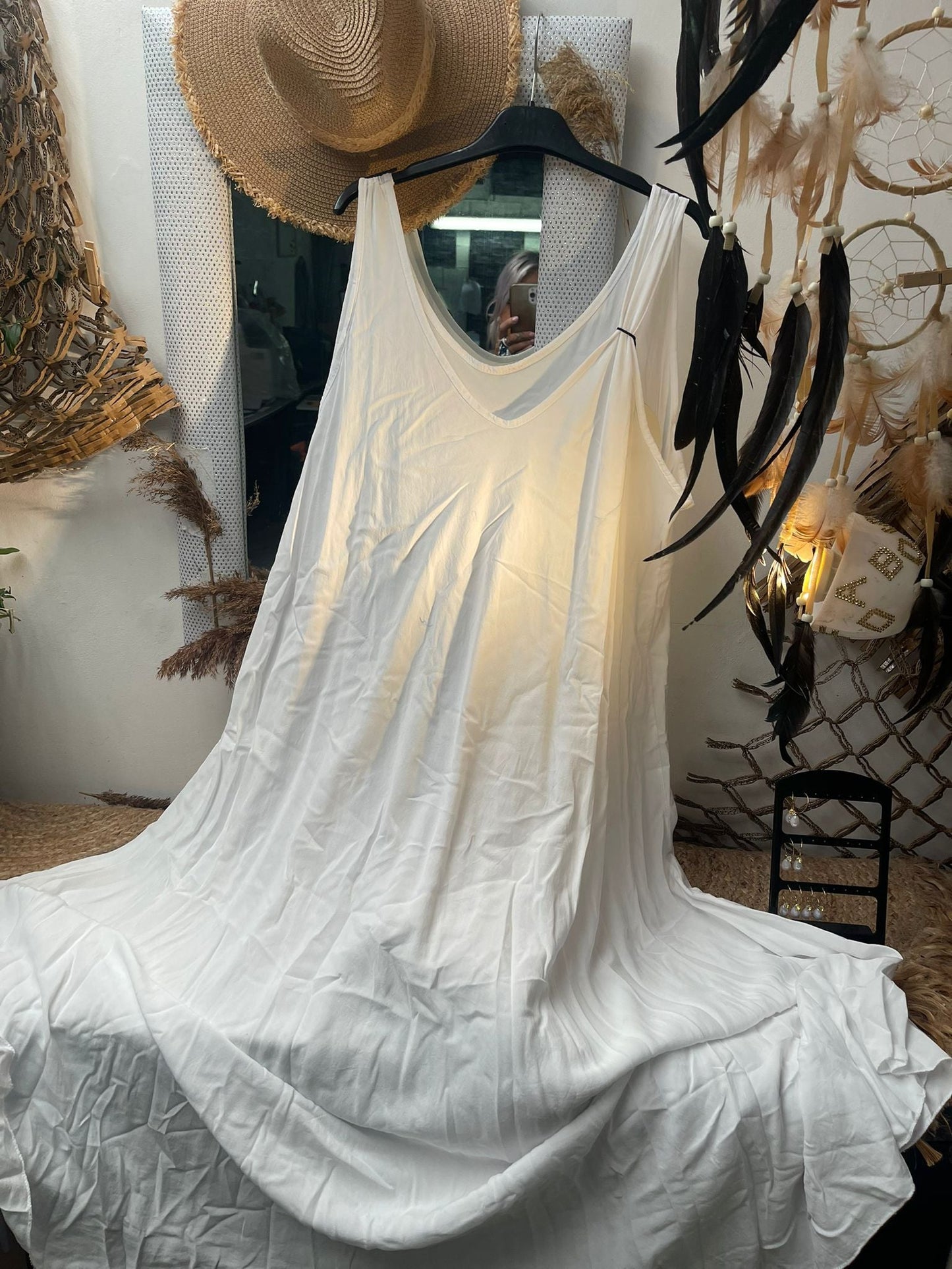 ROBE TOP VISCOSE UNIE - L'autre mode