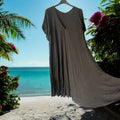 robe viscose avec manches - L'autre mode