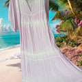 robe viscose avec manches - L'autre mode