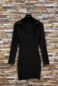ROBE ZARA JERSEY CÔTELÉE, MANCHES LONGUES, CHIC ET ROMANTIQUE - L'autre mode