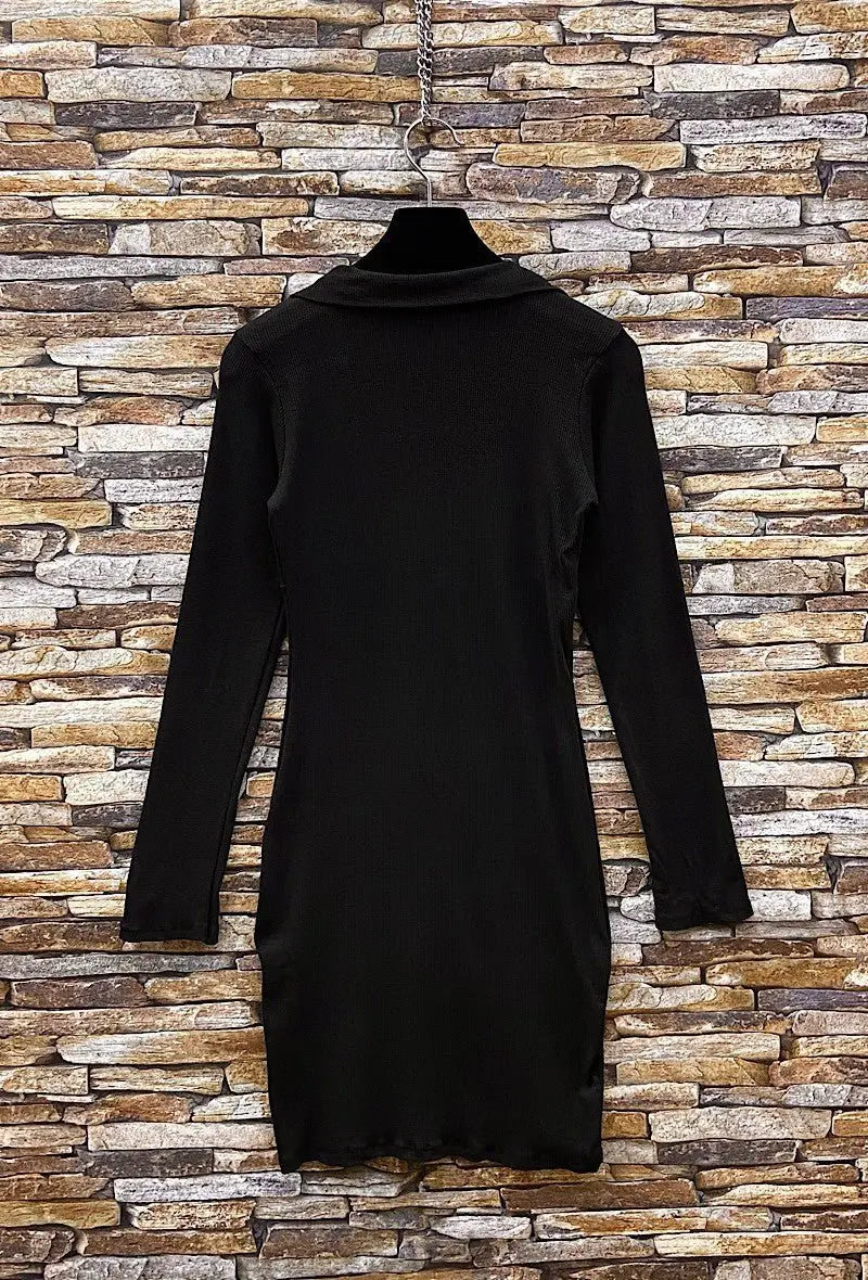 ROBE ZARA JERSEY CÔTELÉE, MANCHES LONGUES, CHIC ET ROMANTIQUE - L'autre mode