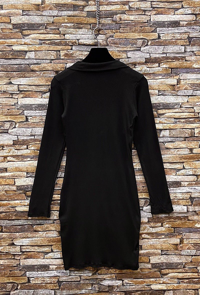 ROBE ZARA JERSEY CÔTELÉE, MANCHES LONGUES, CHIC ET ROMANTIQUE - L'autre mode
