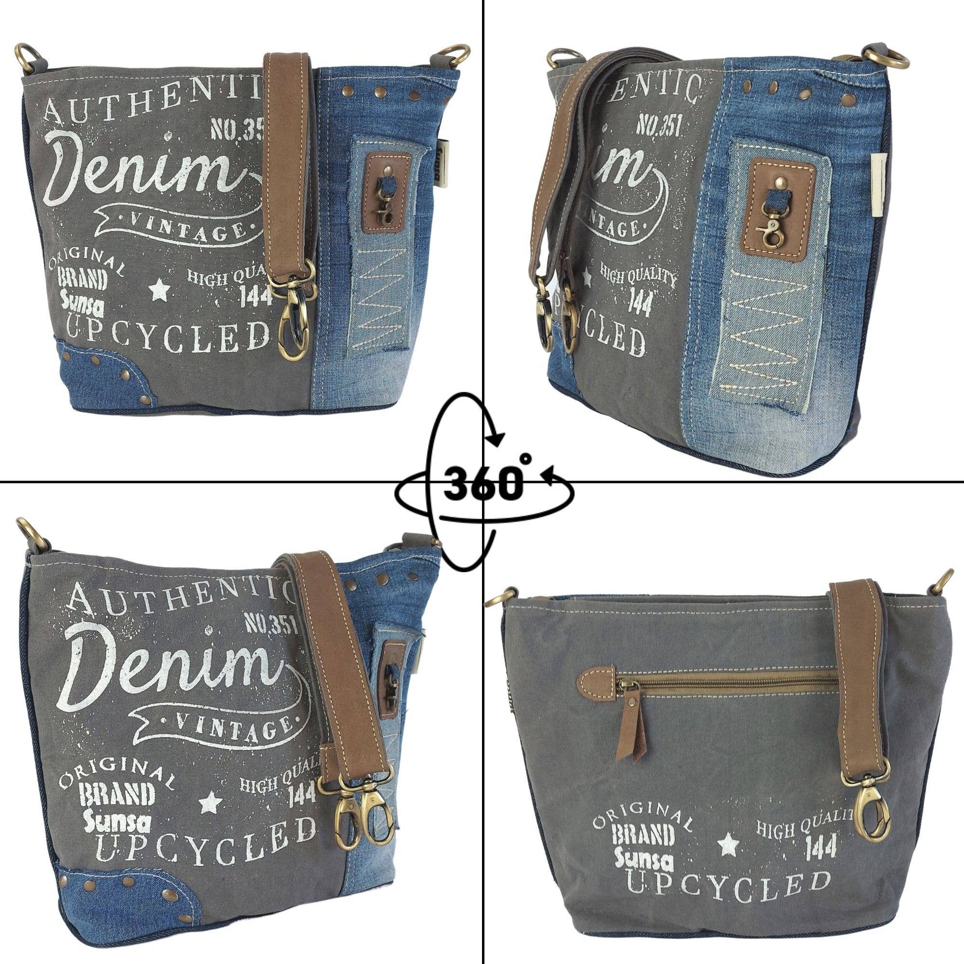 Sac à bandoulière Sunsa authentic denim - L'autre mode