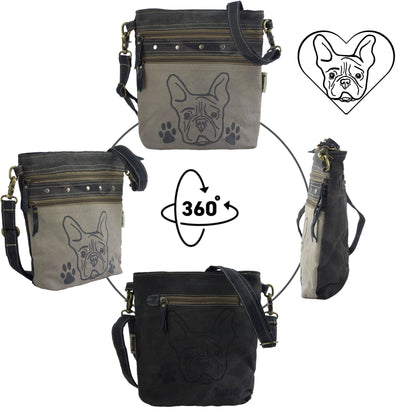 Sac à bandoulière Sunsa en toile à motif de chien - L'autre mode