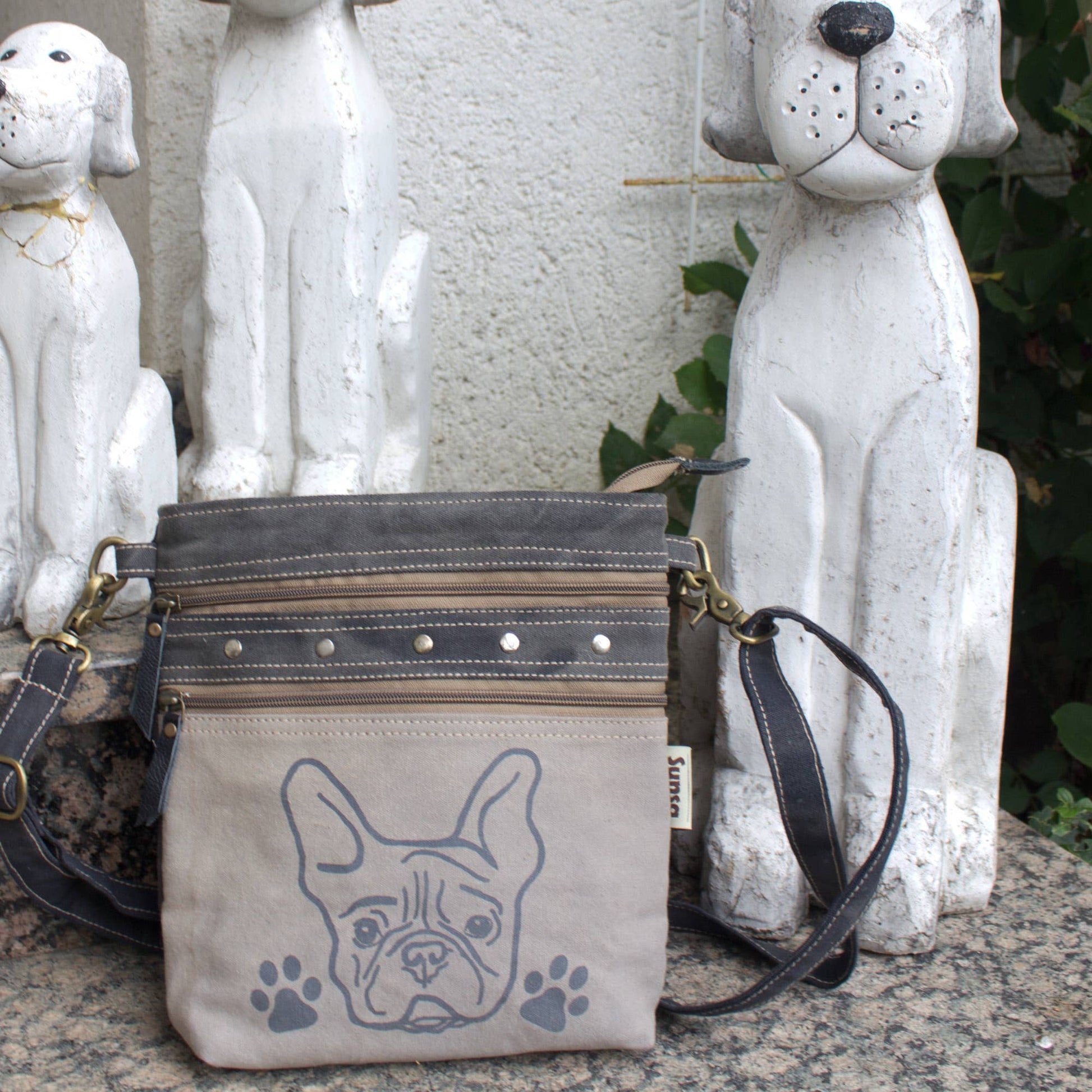 Sac à bandoulière Sunsa en toile à motif de chien - L'autre mode