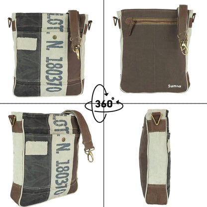 Sac à bandoulière Sunsa en toile vintage quadra - L'autre mode