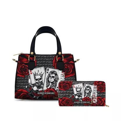 Sac à main Ivy et portefeuille zippé d'ALVIERO RODRIGUEZ model 1 - L'autre mode