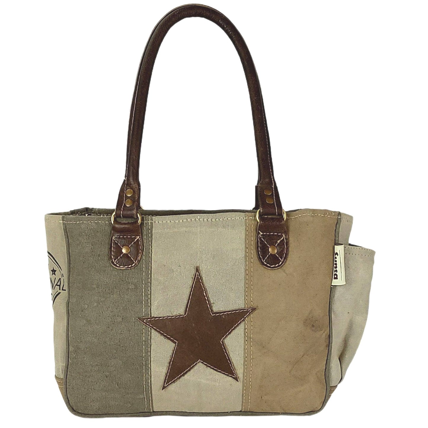 Sac à main Sunsa en toile vintage motif étoile - L'autre mode
