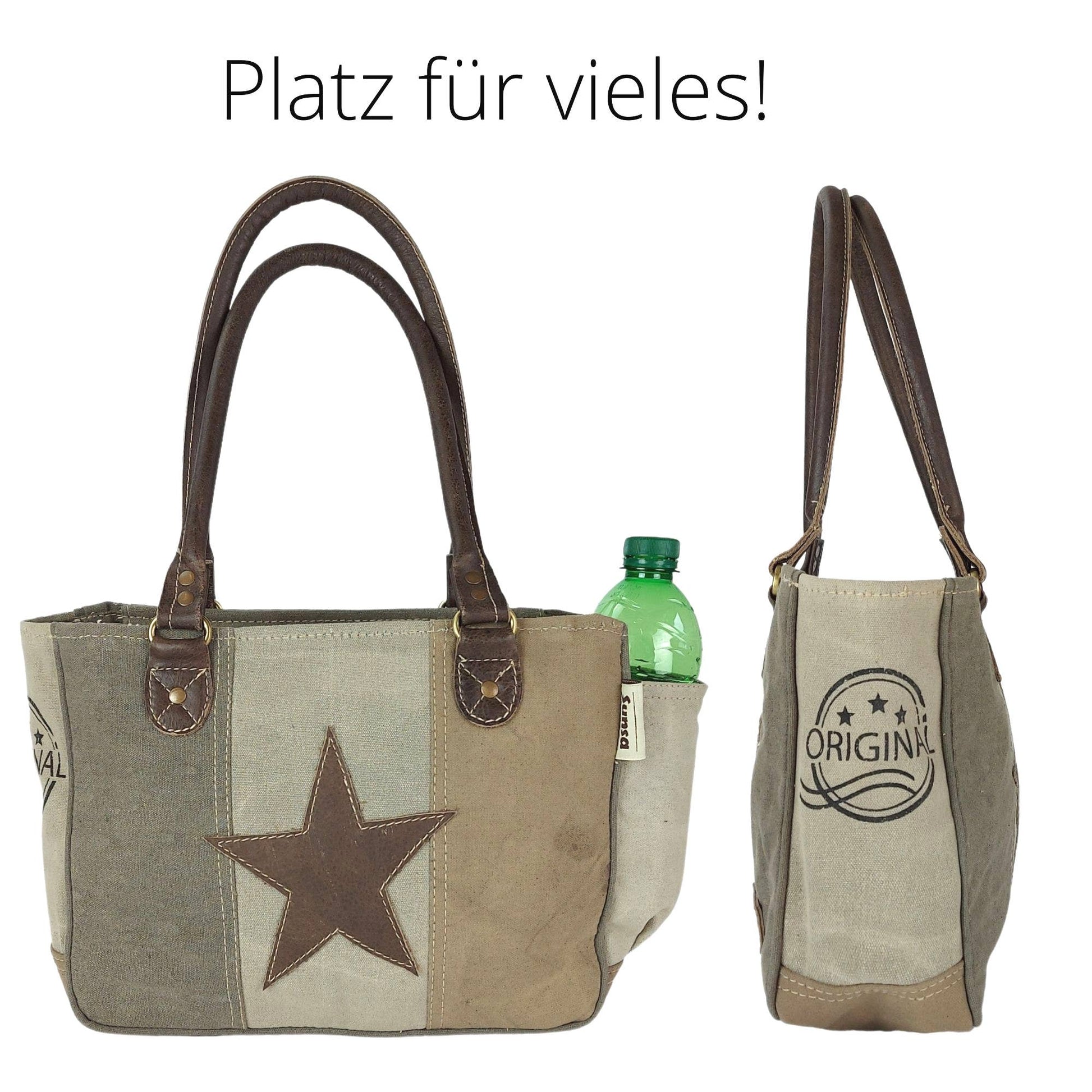 Sac à main Sunsa en toile vintage motif étoile - L'autre mode