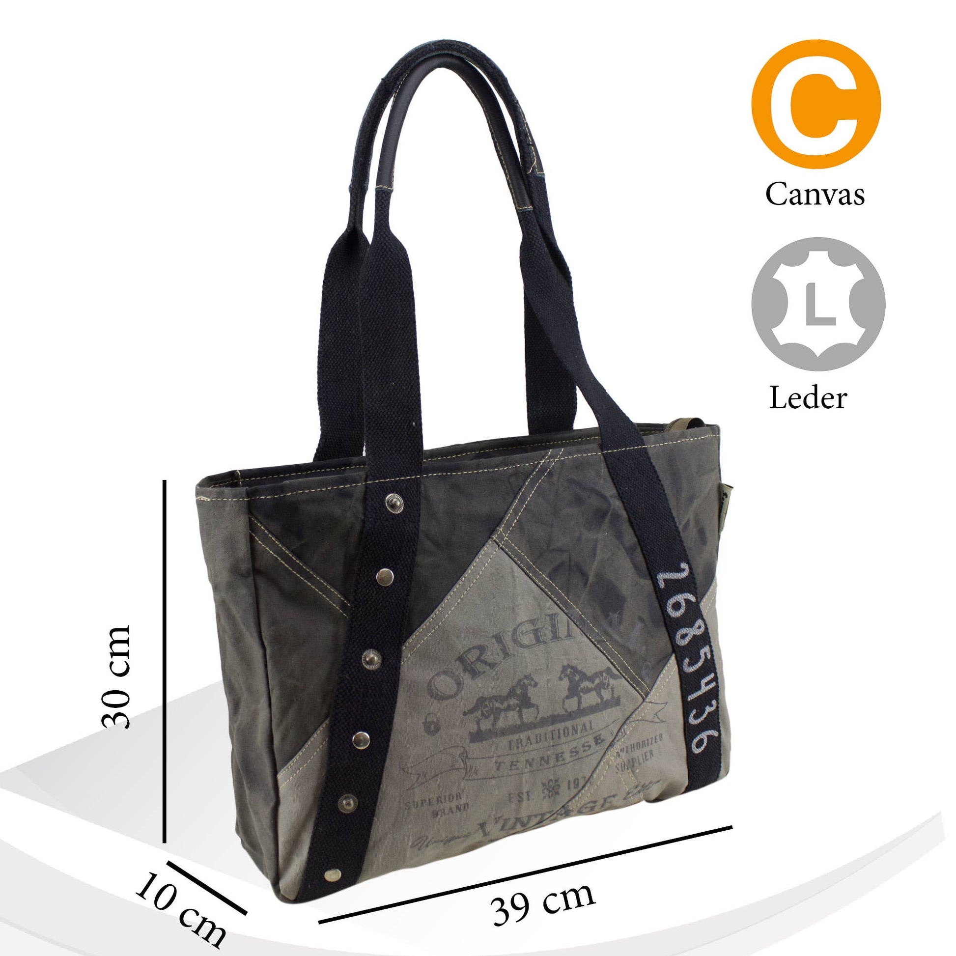 Sac à main Sunsa en toile vintage traditional tennesse - L'autre mode