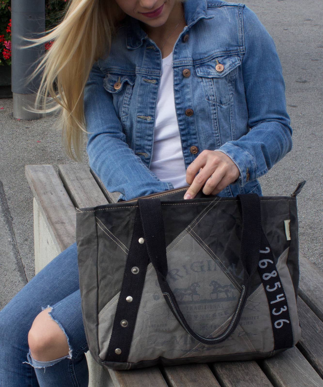 Sac à main Sunsa en toile vintage traditional tennesse - L'autre mode
