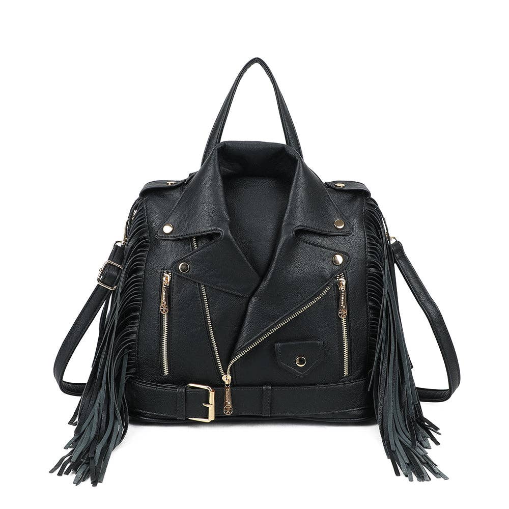 Sac Dakota Frangé style veste en cuir - L'autre mode
