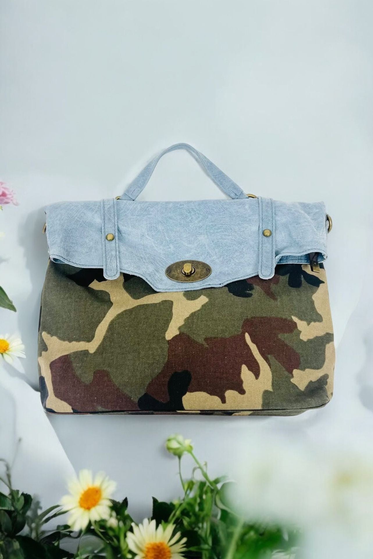 sac jeans duo cuir milano - L'autre mode