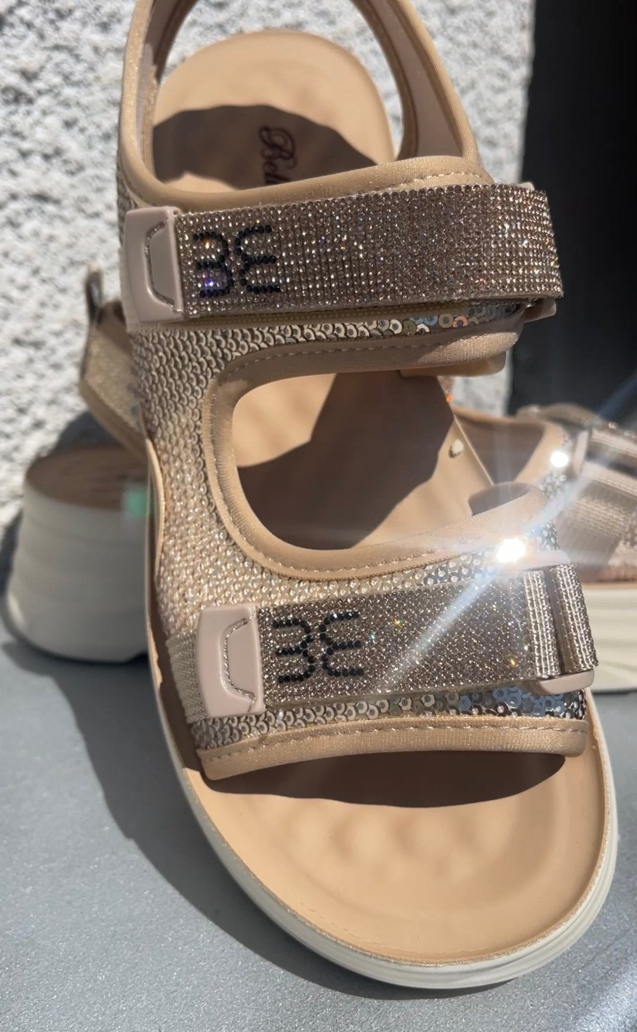 sandales strass semelles confort - L'autre mode