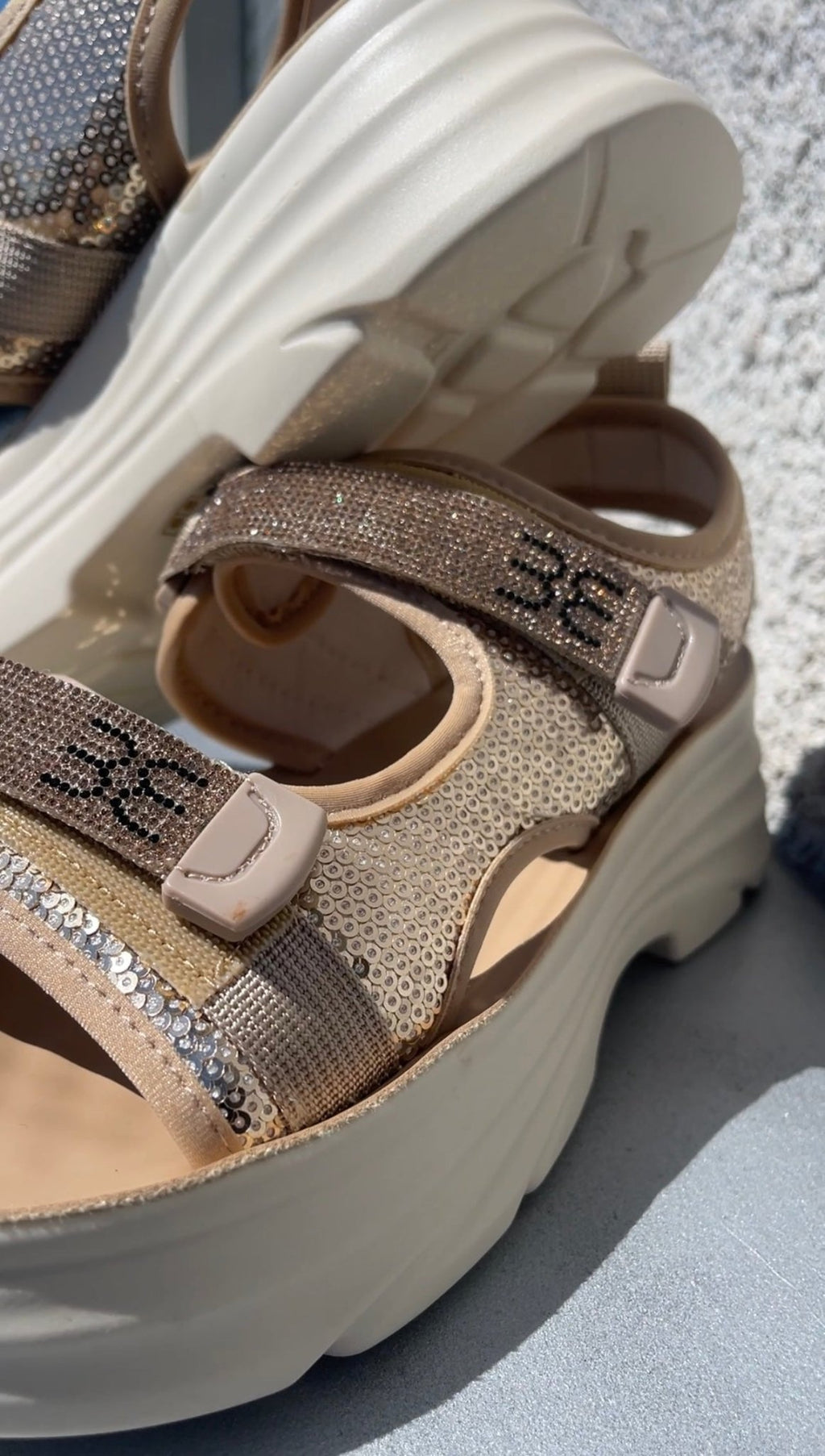 sandales strass semelles confort - L'autre mode