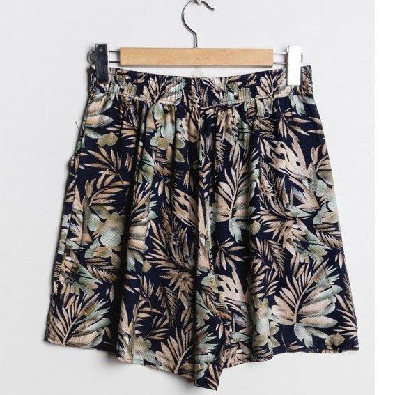 SHORT FLUIDE À IMPRIMÉ TROPICAL - L'autre mode