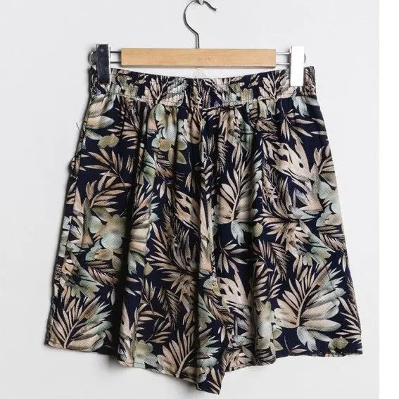 SHORT FLUIDE À IMPRIMÉ TROPICAL - L'autre mode