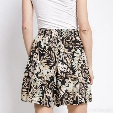 SHORT FLUIDE À IMPRIMÉ TROPICAL - L'autre mode