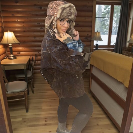 surveste velours gratté jeans - L'autre mode