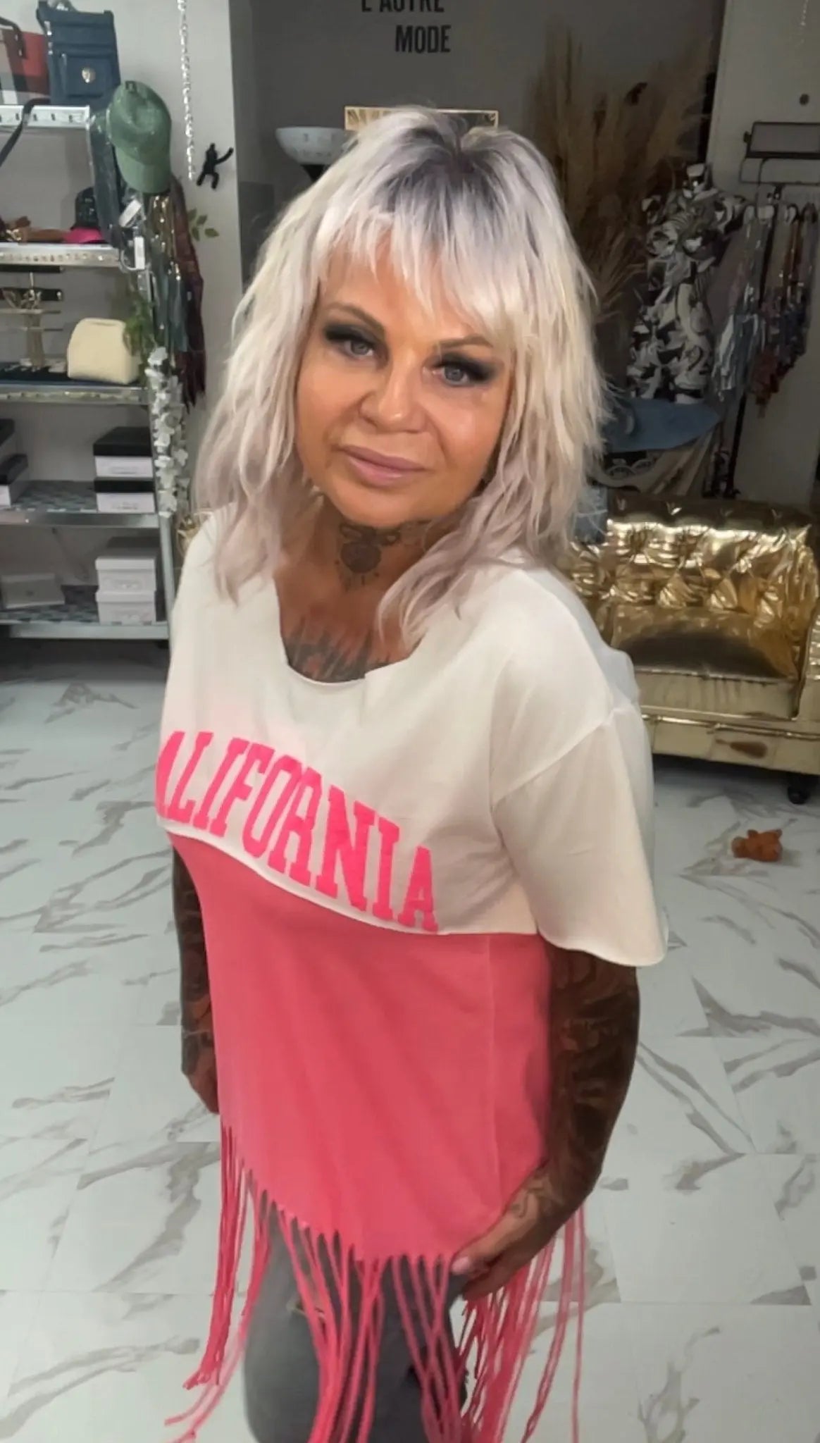 Tee shirt court california - L'autre mode