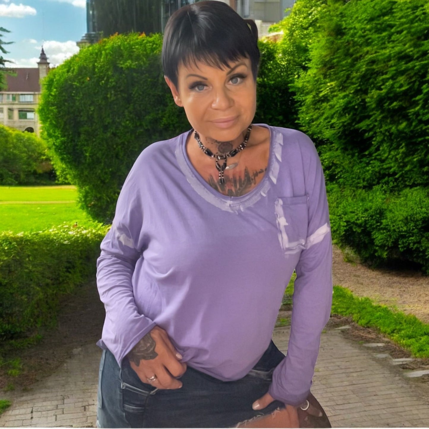 tee shirt manches longues marcel - L'autre mode